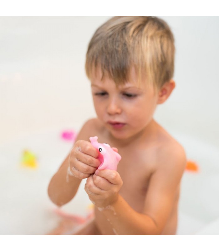 Red 6 bathroom toys Olmitos | Non-toxic rubber animals