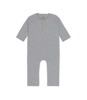 Cotton pajama onesie Lässig | wooden buttons and snap crotch