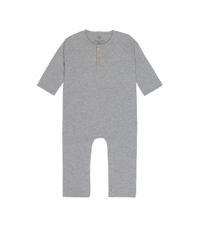 Cotton pajama onesie Lässig | wooden buttons and snap crotch