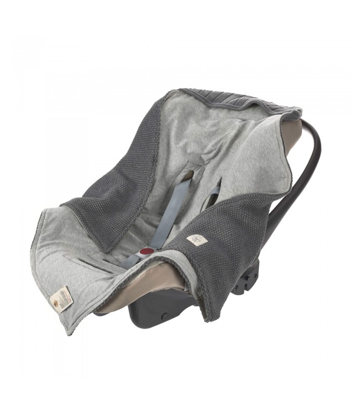 Knitted blanket for chair with harness Lässig | Hood 85x85