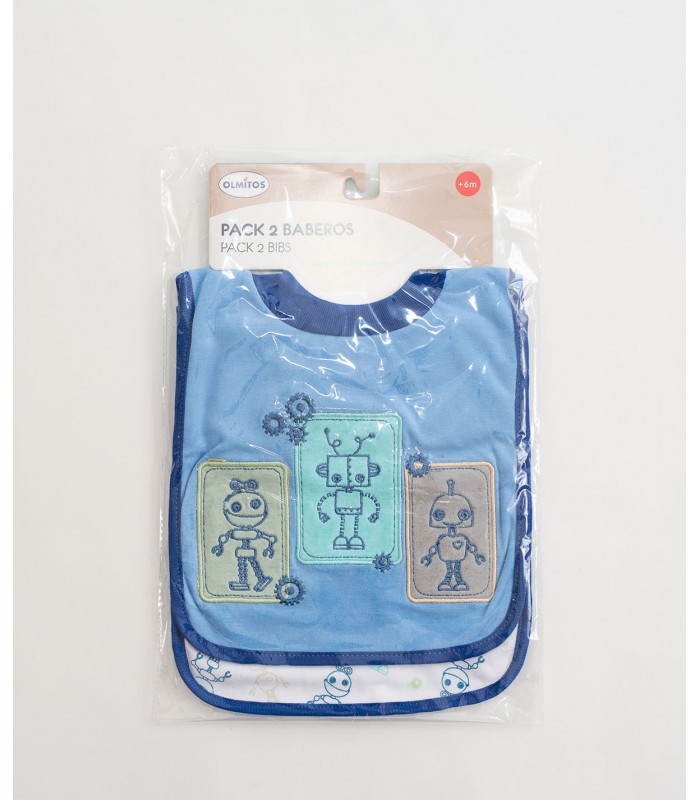 Comprar Conjunto de 2 babadores com gola elástica Olmitos a preço de oferta