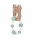 Pulsera mordedor madera-silicona de Lässig | Perrito menta