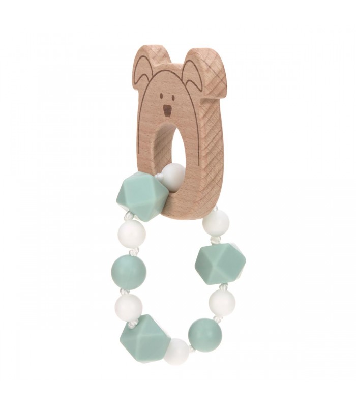 Wood-silicone teething bracelet from Lässig | Mint Puppy