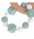 Pulsera mordedor madera-silicona de Lässig | Perrito menta