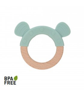 Silicone-wooden teether Little by Lässig | with ears