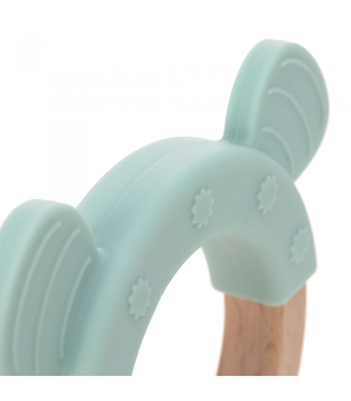 Silicone-wooden teether Little by Lässig | with ears