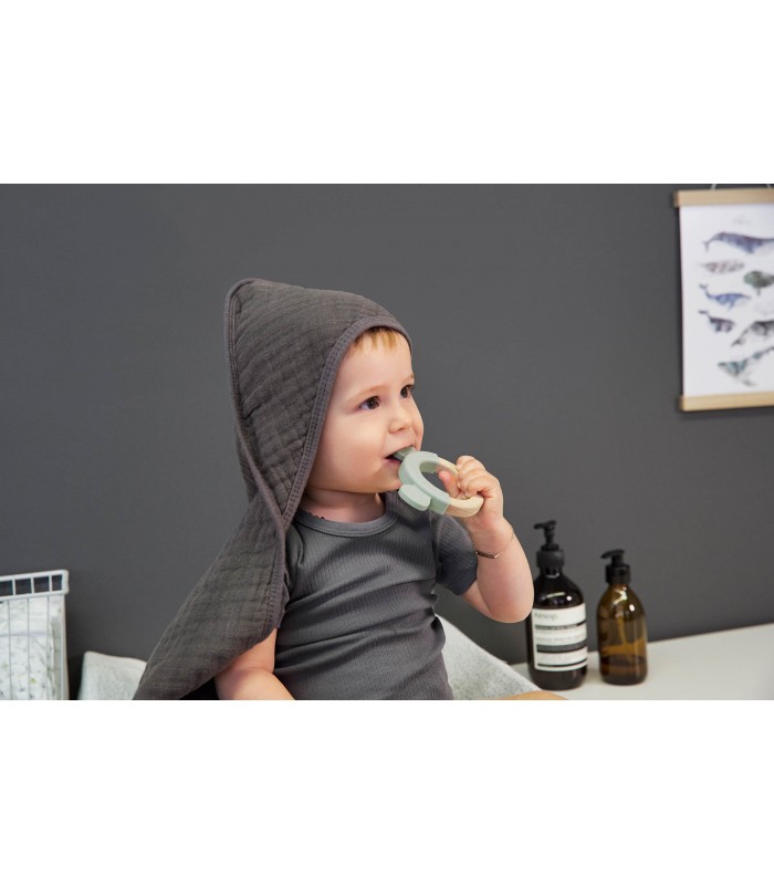 Silicone-wooden teether Little by Lässig | with ears
