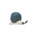 Knit snail toy Lässig | Organic cotton 17.5 cm blue