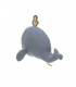 Juguete de punto animals de Lässig | Ballena sensorial vegana 18x16 cm
