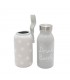 Stainless steel bottle + cover Olmitos | Gray stars