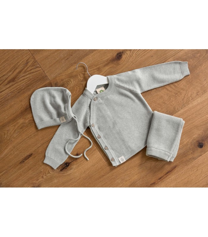 Kimono de punto Lässig | Algodón GOTS y seda Eri para bebés