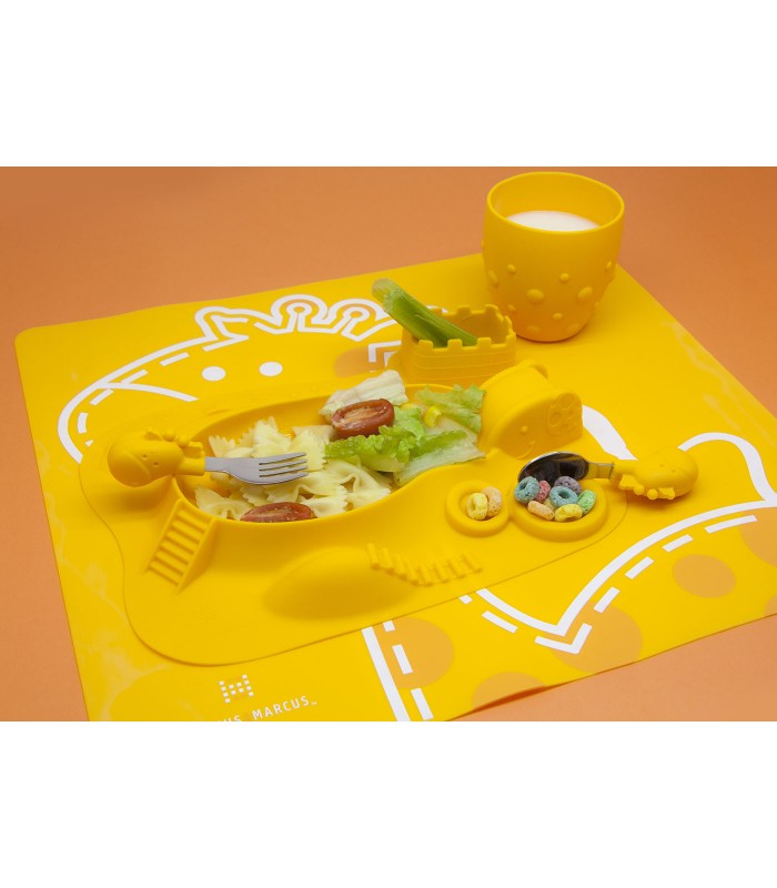 Plato divertido silicona M&M | Vajilla térmica sin BPA ni ftalatos