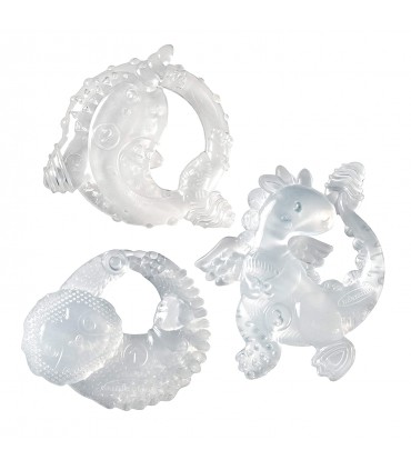 Set 3 Crystal Clear teethers Infantino