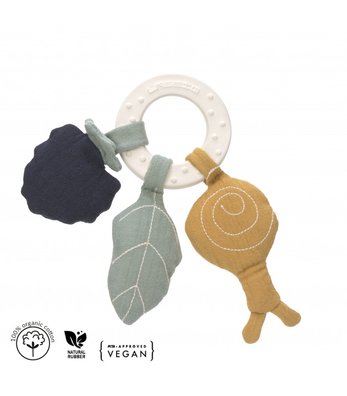 Natural rubber teether ring Lässig | organic snail