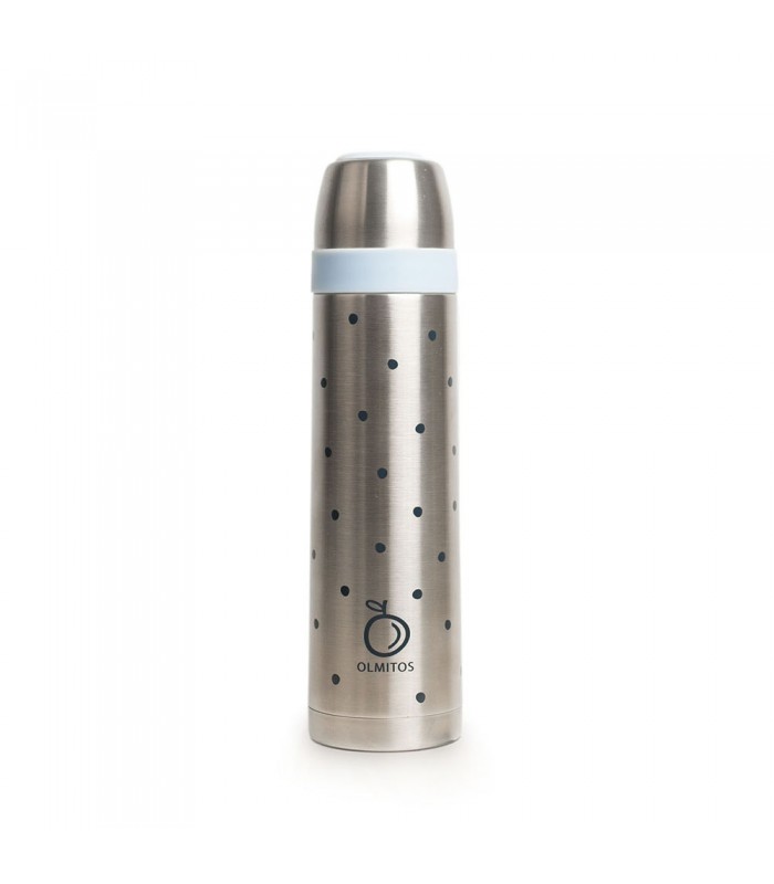 Stainless steel liquid thermos dots Olmitos Color Blue