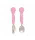 M&M Spoon and Fork Set | Silicone Handle and Stainless Steel