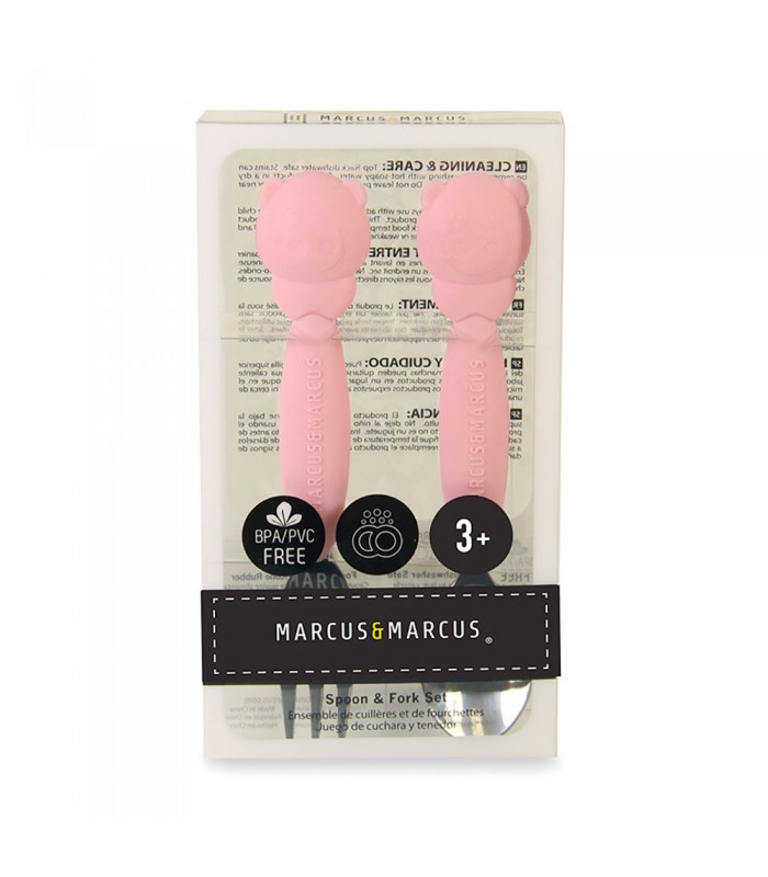 M&M Spoon and Fork Set | Silicone Handle and Stainless Steel