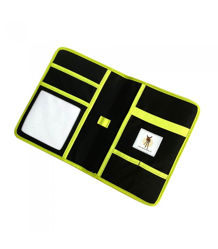 Zigzag Black & White Document Holder | Chevron Neon