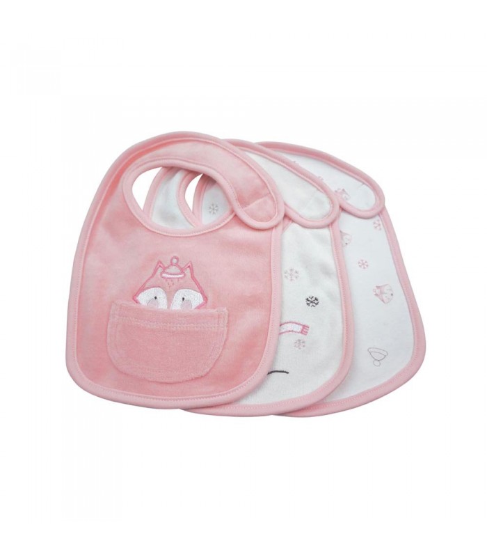 Set 3 baberos newborn Rabbit/Fox Olmitos