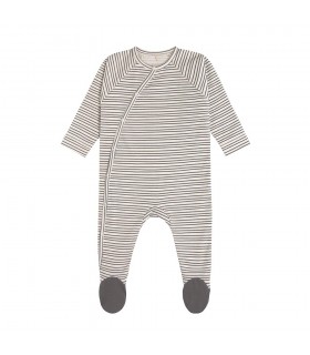 Footed pajamas from Lässig | Organic cotton striped romper