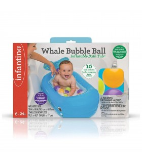 Bañera hinchable ballena + 10 bolas Infantino