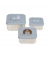 Snackbox stainless steel 3pcs. Lassig