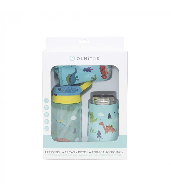 Comprar Conjunto garrafa de tritán e aço com estojo Olmitos a um preço promocional