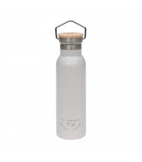 Stainless steel thermal bottle 460 ml. Lässig | Bamboo wood and handle