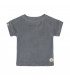 Terry cloth T-shirt Lässig | short sleeve round neck anthracite gray