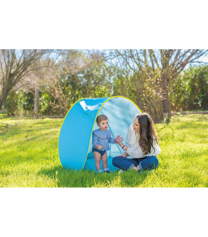 Tienda pop-up Olmitos | Refugio solar SPF 50+ con piquetas
