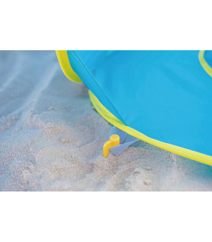 Tienda pop-up Olmitos | Refugio solar SPF 50+ con piquetas