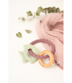 Silicone and wood teether Olmitos
