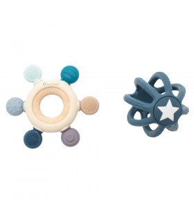Set sensory teethers Olmitos | bimaterial duo with star