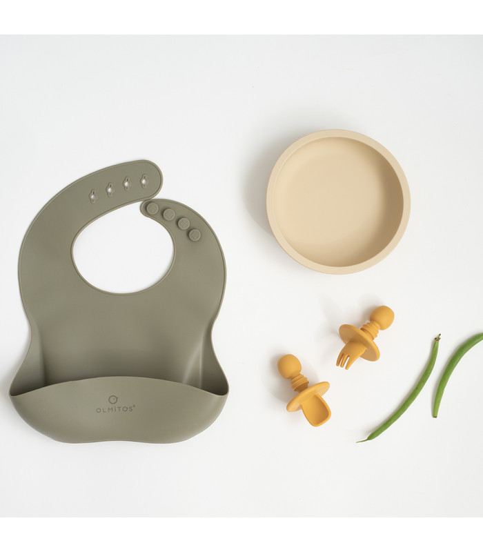 4-piece silicone tableware Olmitos | ergonomic BLW LFGB grade