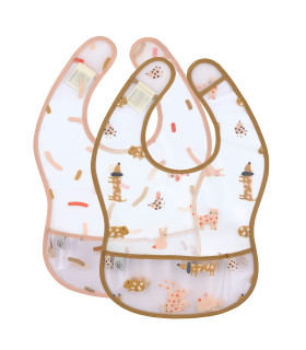 Pack of 2 bibs EVA Lässig | Translucent Ethylene-Vinyl-Acetate 26x38 cm
