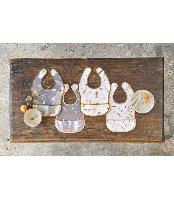 Pack of 2 bibs EVA Lässig | Translucent Ethylene-Vinyl-Acetate 26x38 cm