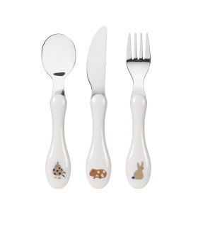 Pair of stainless steel cutlery Lässig