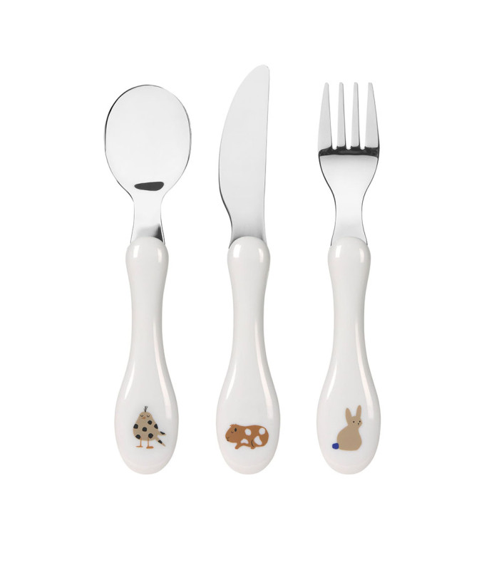 Pair of stainless steel cutlery Lässig