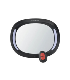 LED rearview mirror with remote control Olmitos | dual light 30x25 cm
