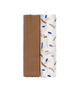 Pack 2 musselina 120x120 Bambu Lässig