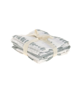 Pack 3 swaddle & Burp blanket 60x60 cm. Lssig