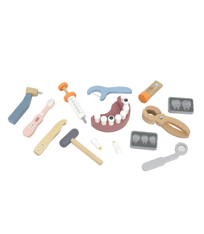 Set dentista madera PolarB | Kit odontología con maletín gris