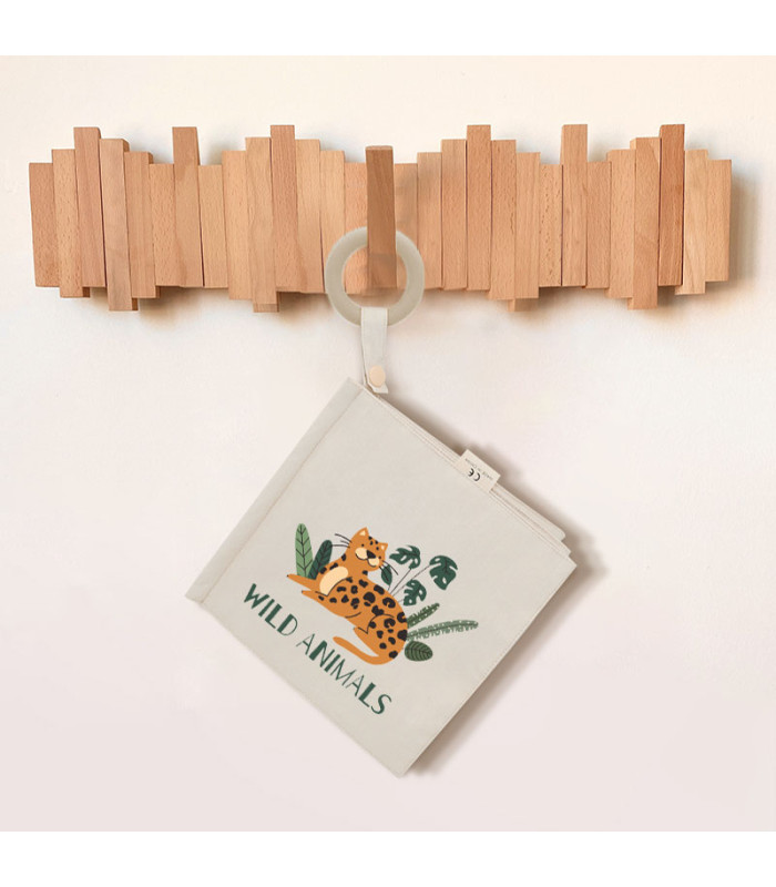 Fabric and texture book Olmitos | Mirror and teething ring