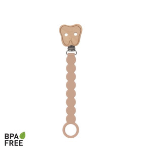 Silicone/wooden pacifier holder Lässig | natural wood and 20 cm