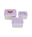 Snackbox stainless steel 3pcs. Lassig