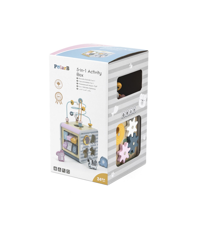 Caja actividades 5 en 1 PolarB | Cubo motricidad y lógica