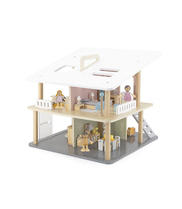 Cocina americana casa madera PolarB | Frigorífico y vitro