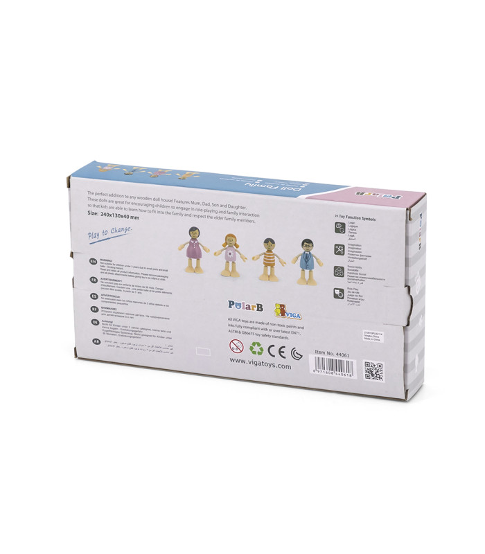 Familia de muñecos de madera PolarB | Miembros articulados