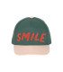 Baseball cap Casual | flexible visor beige embroidered smile