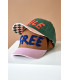 Baseball cap Casual | flexible visor beige embroidered smile